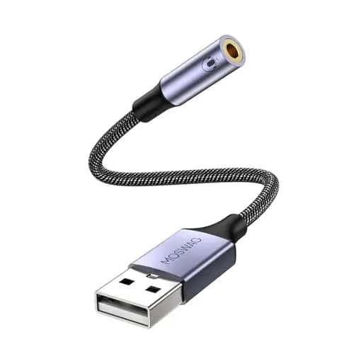 MOSWAG USB auf 3,5mm Audio Adapter