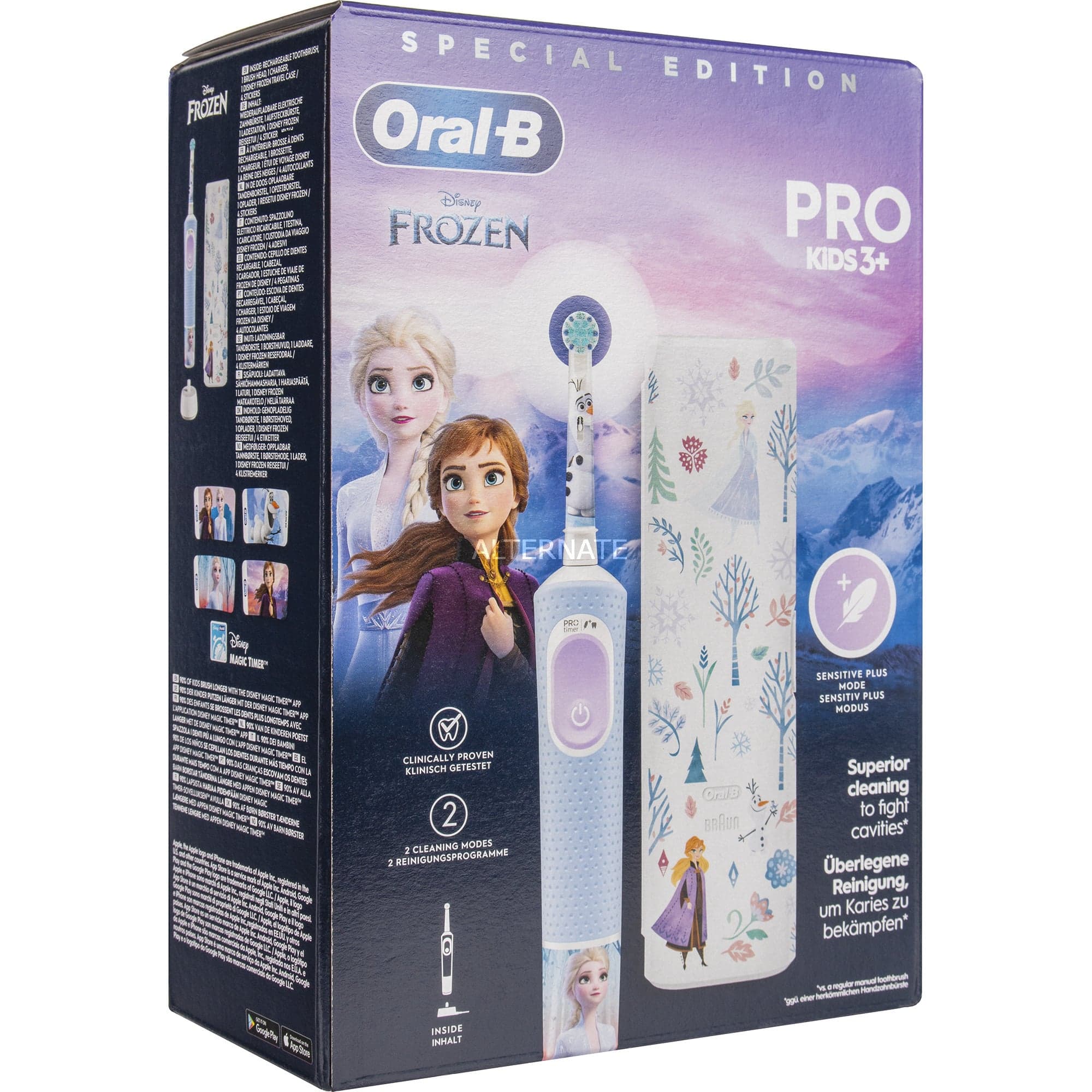 Oral-B Vitality Pro 103 Kids Frozen mit Reiseetui, Elektrische Zahnbürste