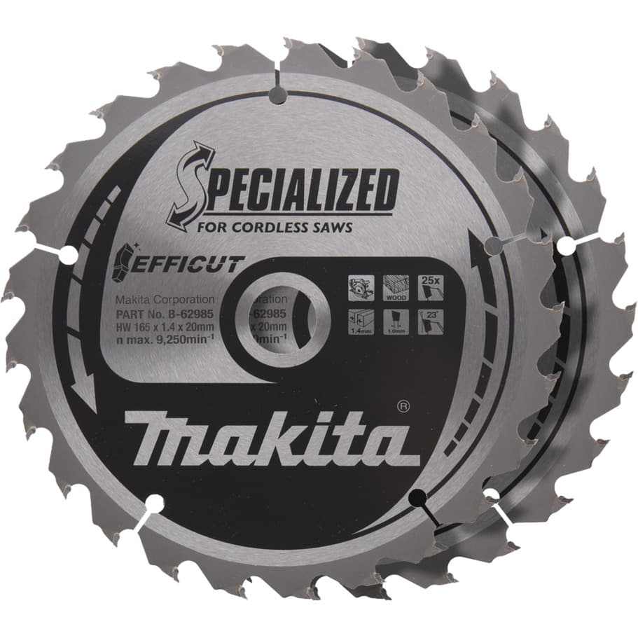 Kreissägeblatt EFFICUT B-62985-2, Ø 165mm, 25Z