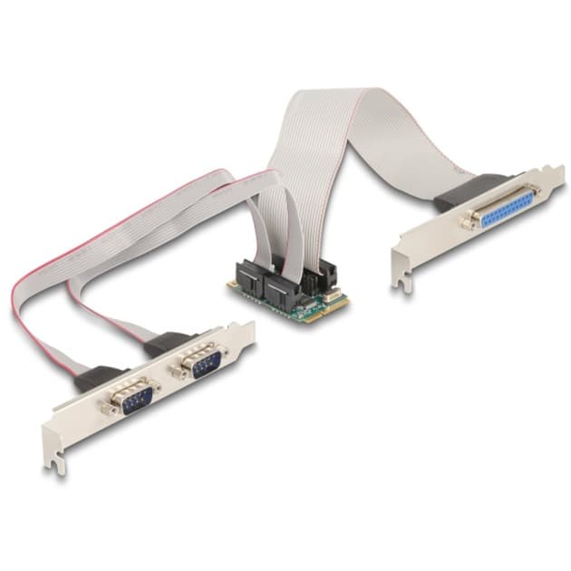 Mini PCIe I/O PCIe full size 1 x Parallel, 2 x Seriel, Schnittstellenkarte
