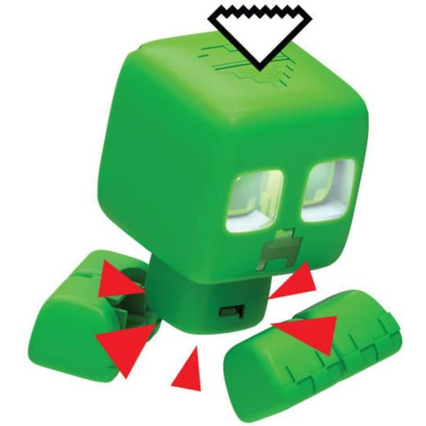 My Pet Creeper Minecraft Spielzeug mit Lichtern und Geräuschen, Spielfigur