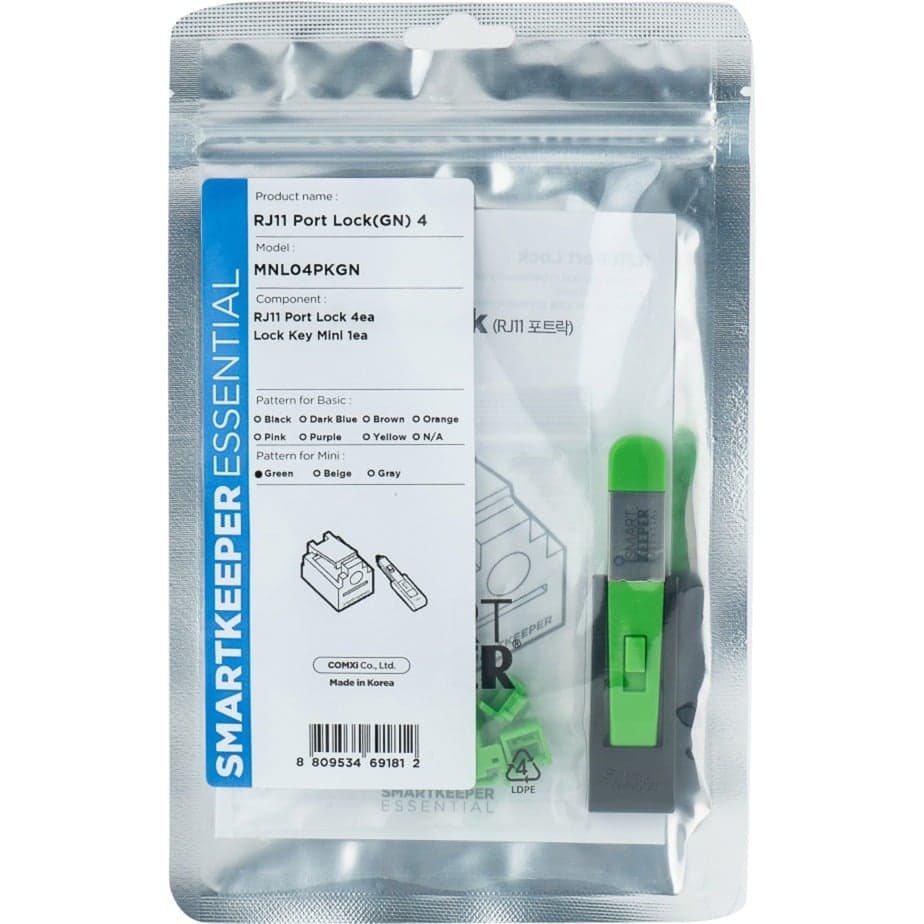 ESSENTIAL RJ11 Port Lock (MNL04) + Lock Key Mini (U04), Einsteckschloss