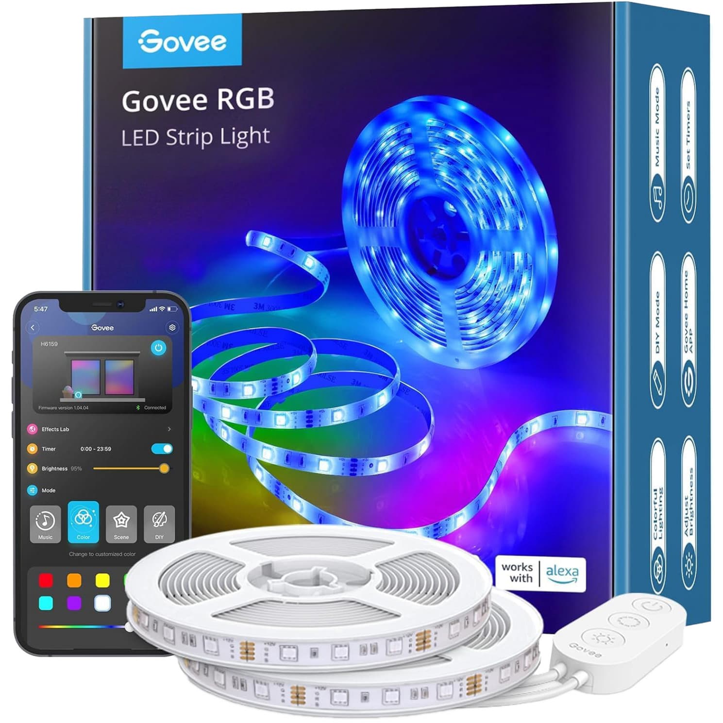 RGB LED Strip Lights 2 x 5 Meter, LED-Streifen