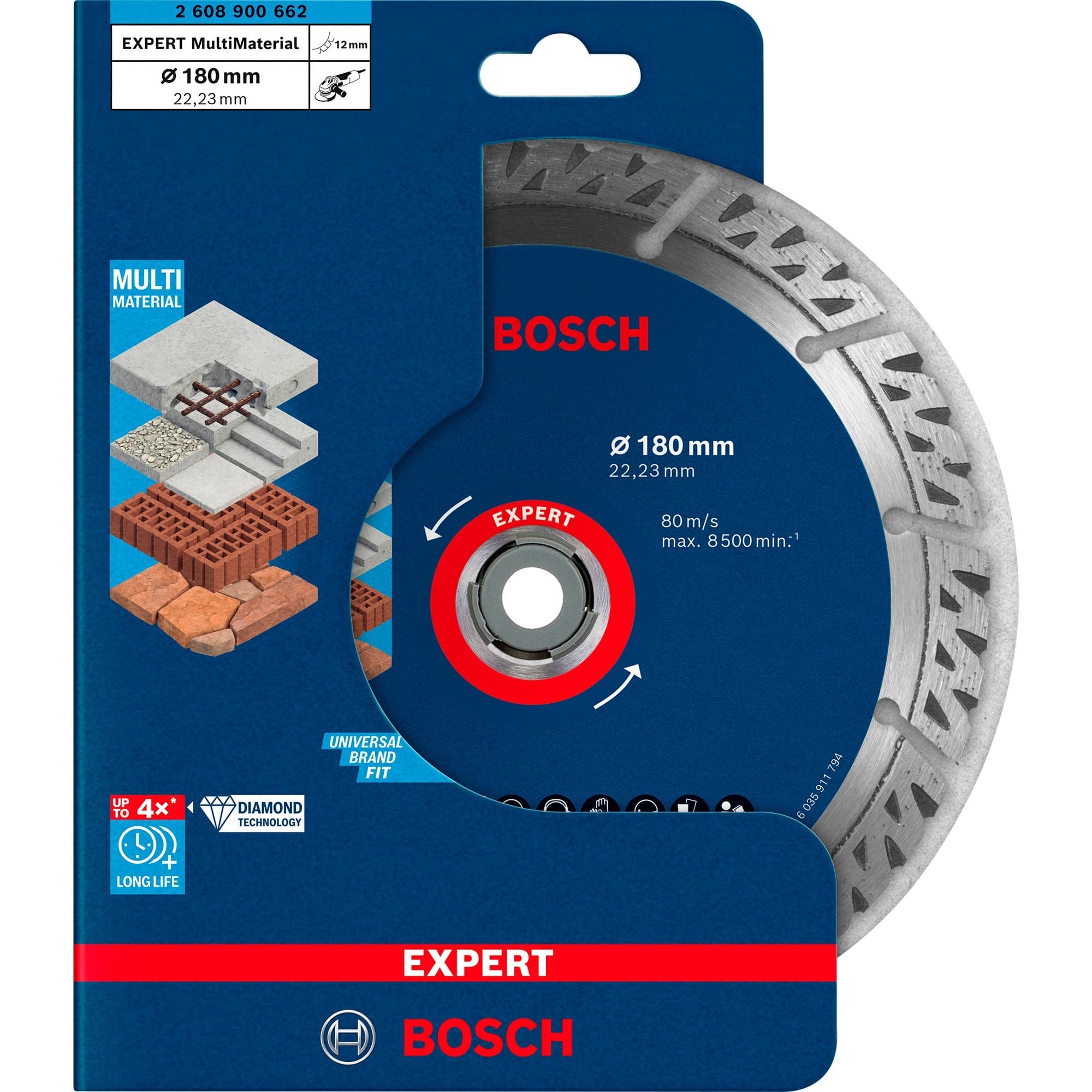 Diamanttrennscheibe Expert MultiMaterial, Ø 180mm