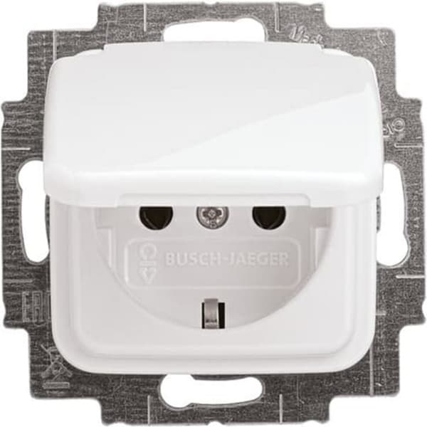 Steckdosen-Einsatz mit Klappdeckel Typ 20 EUK-214, Reflex SI, Unterputz, 16 Ampere, 250 Volt