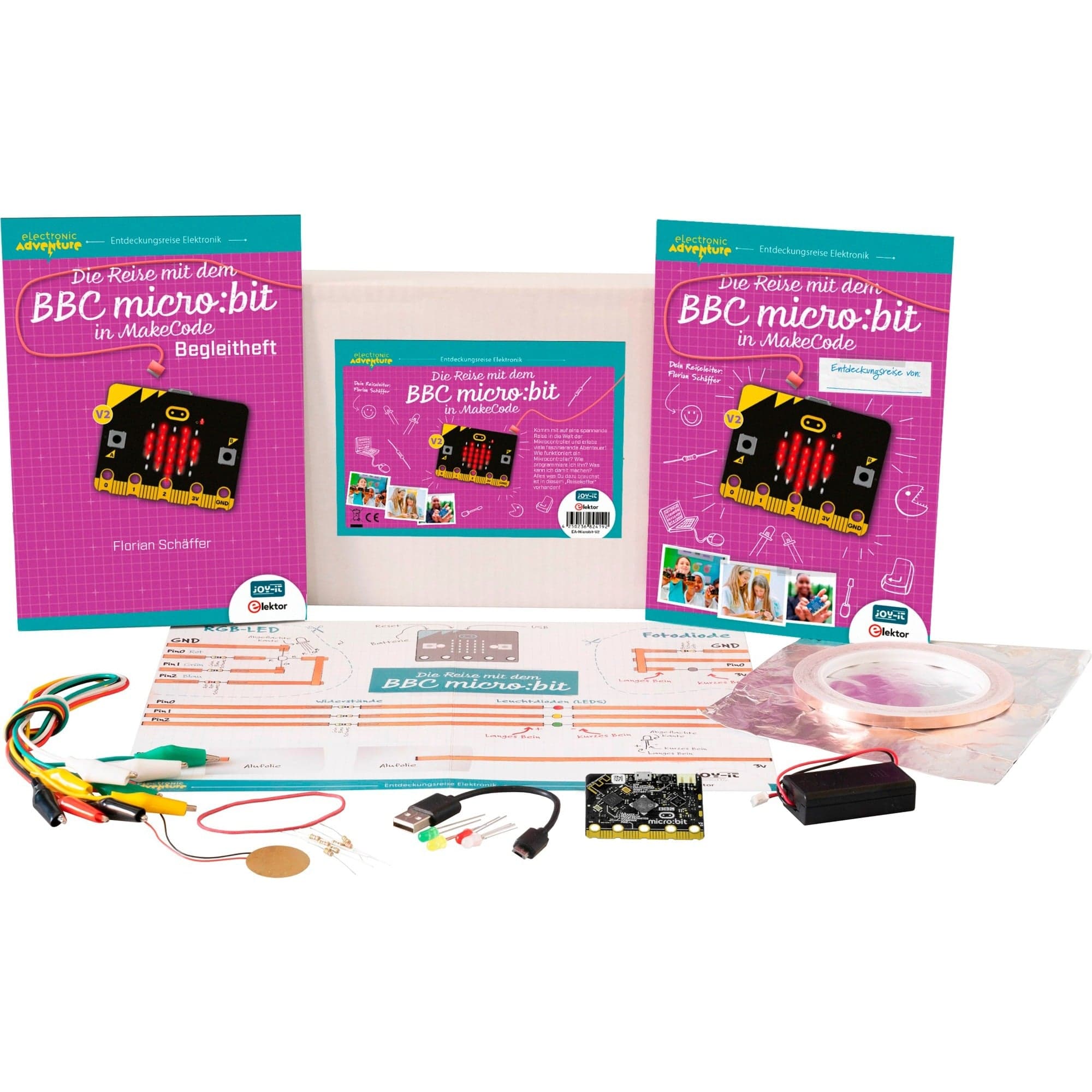 Electronic Adventure Kit Die Reise mit dem BBC micro:bit V2, Experimentierkasten