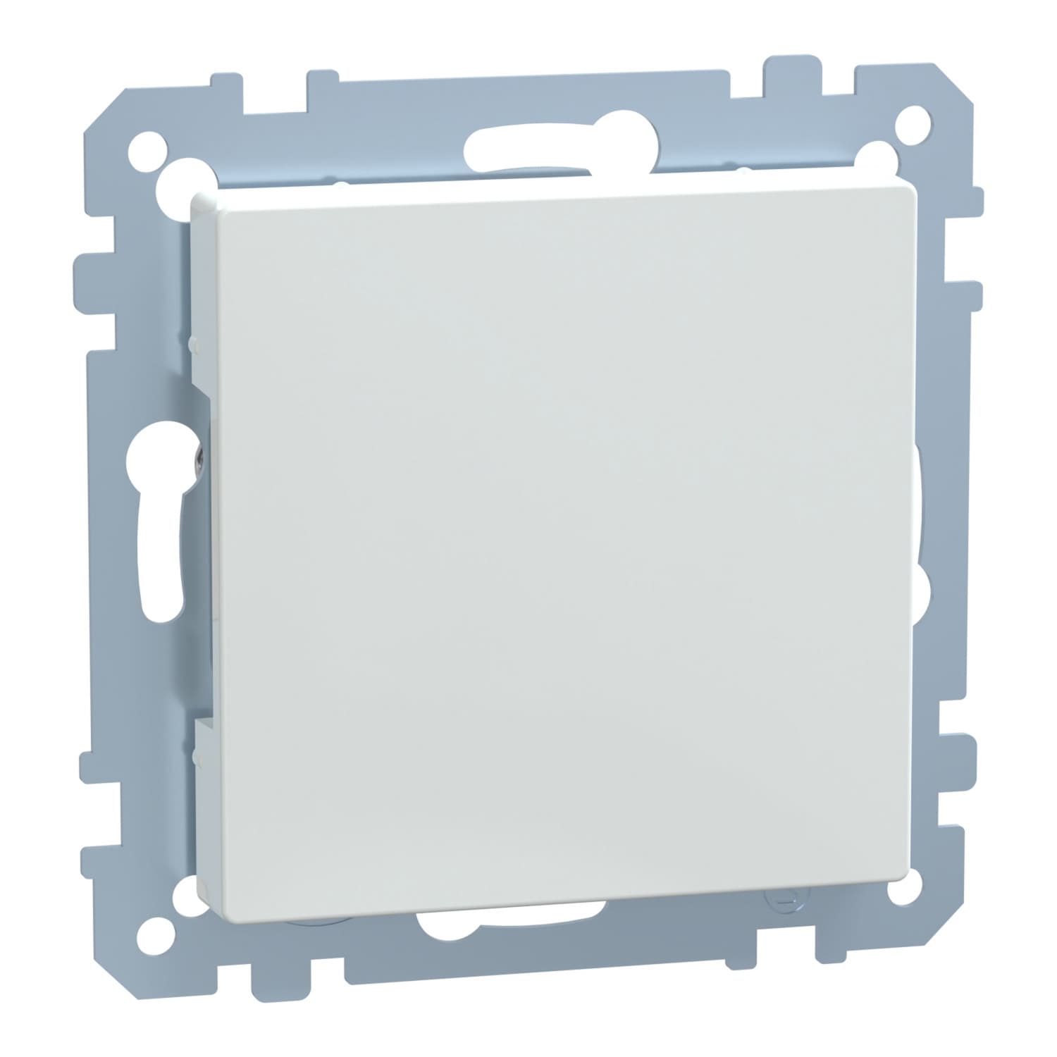 Blindabdeckung mit zentraler Abdeckplatte, Unterputz, Thermoplast, glänzend, IP20, 73x73x23 mm