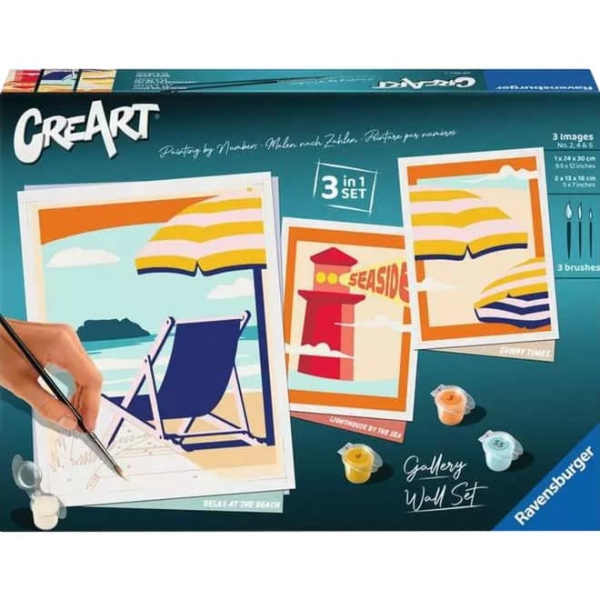 CreArt Gallery Wall Set - At the Beach, Malen