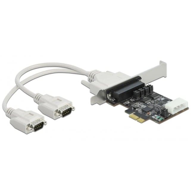 PCIe > 2x Seriell RS-232 mit 5V/12V, Schnittstellenkarte