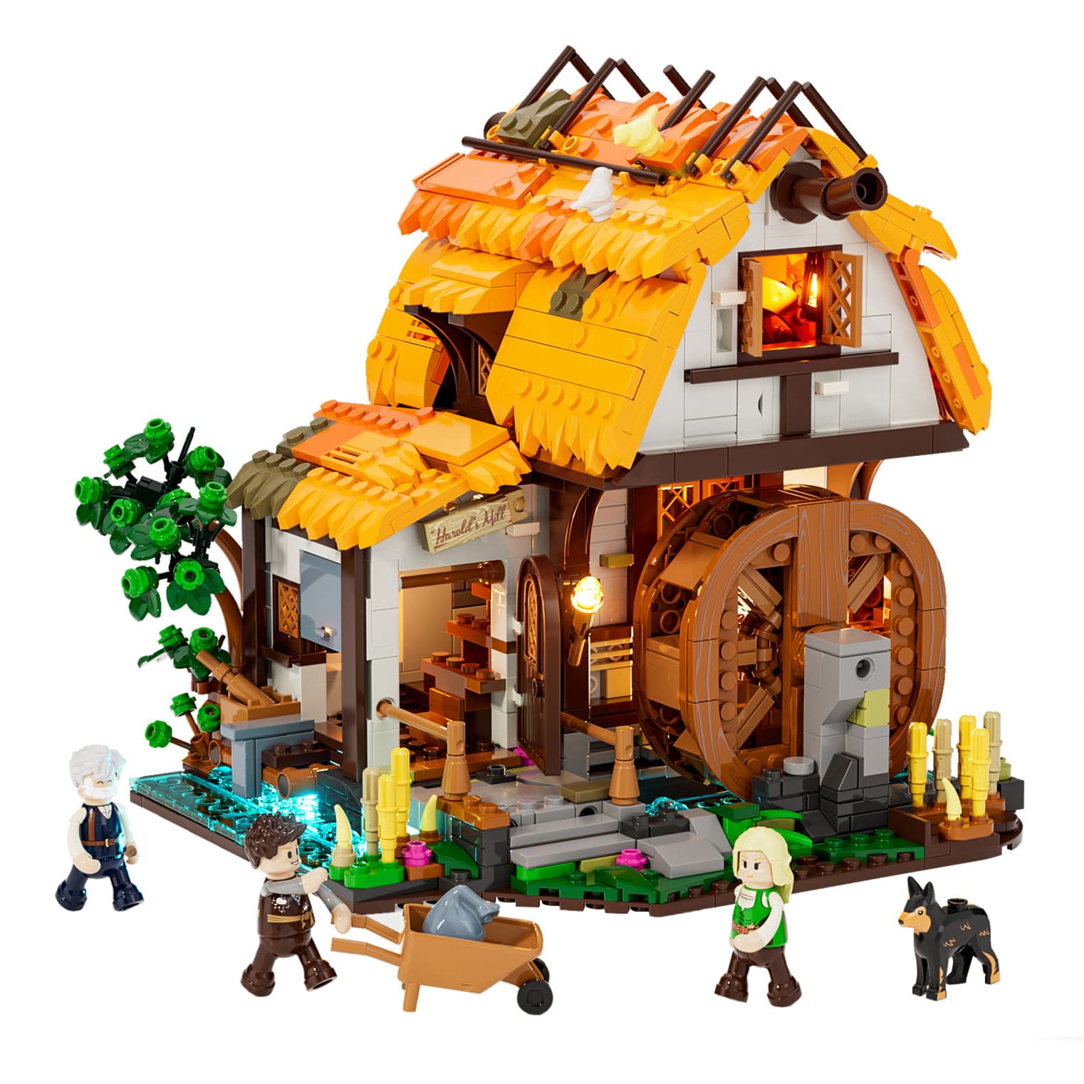Mittelalterliche Wassermühle, Konstruktionsspielzeug