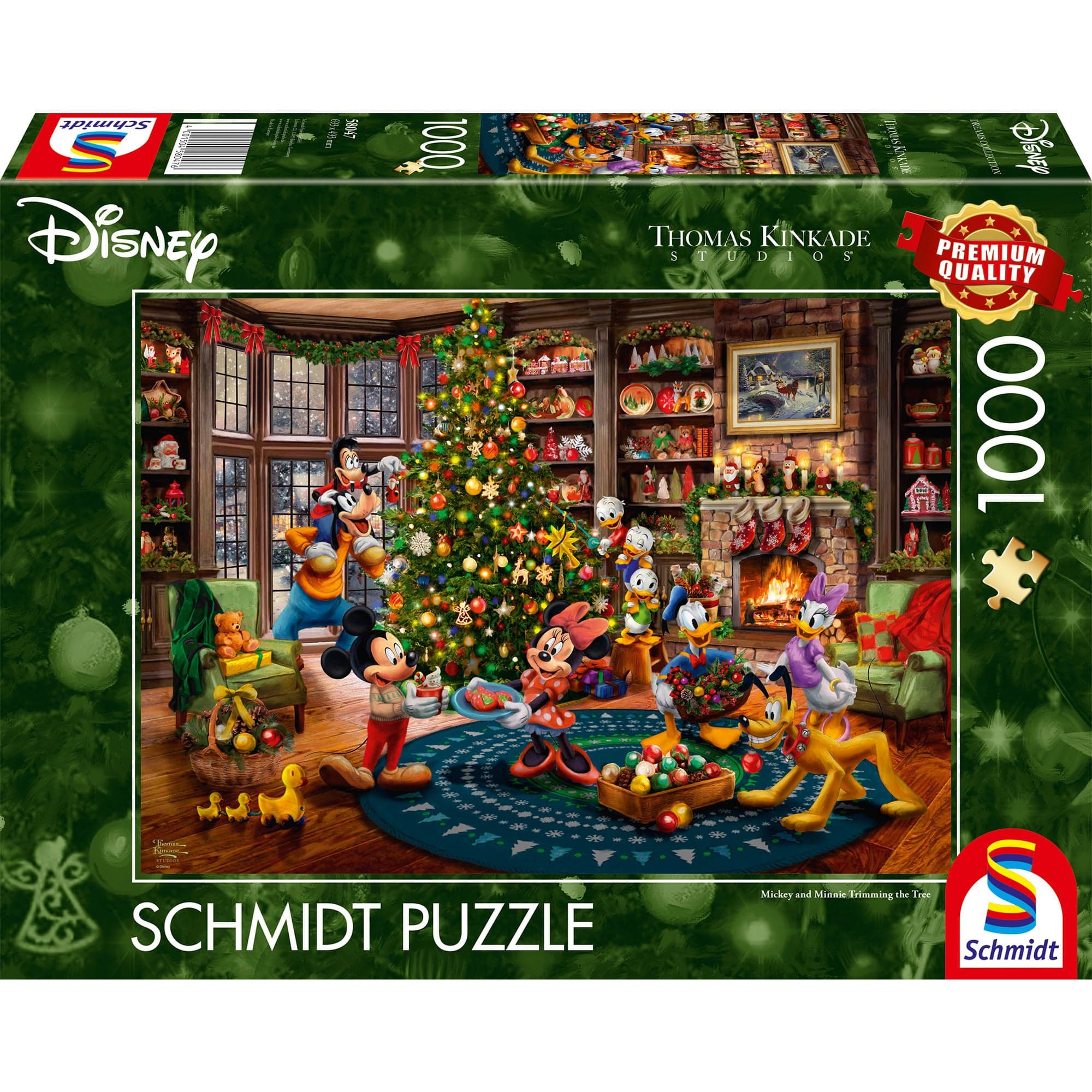 Thomas Kinkade Studios: Disney - Mickey & Minnie Trimming The Tree, Puzzle