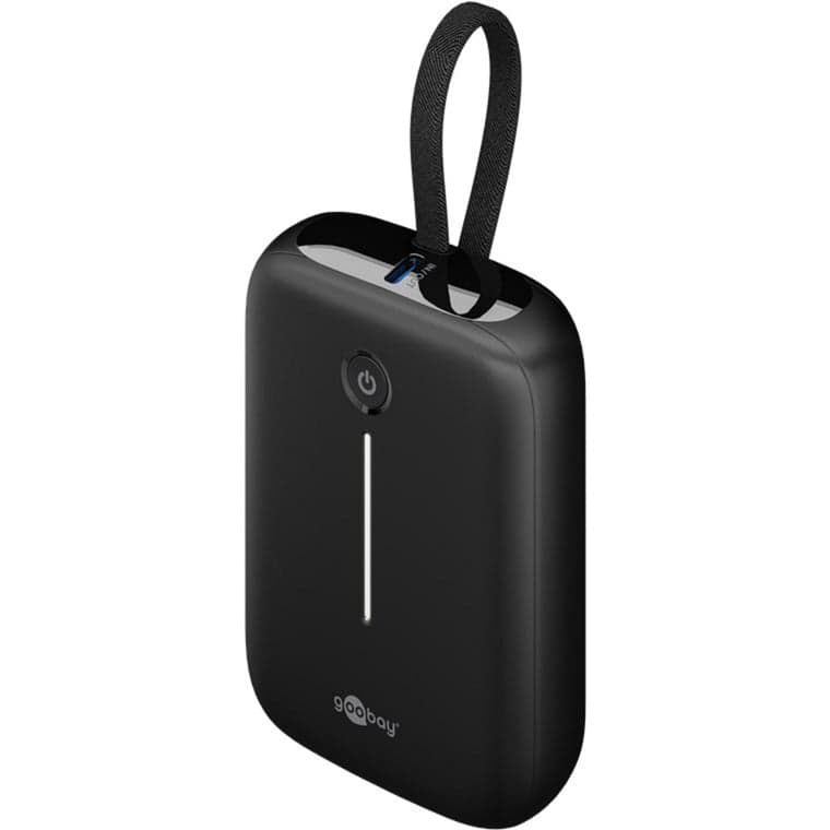 Powerbank 10.000 mAh, integriertes USB-C Kabel 13cm, 20 Watt