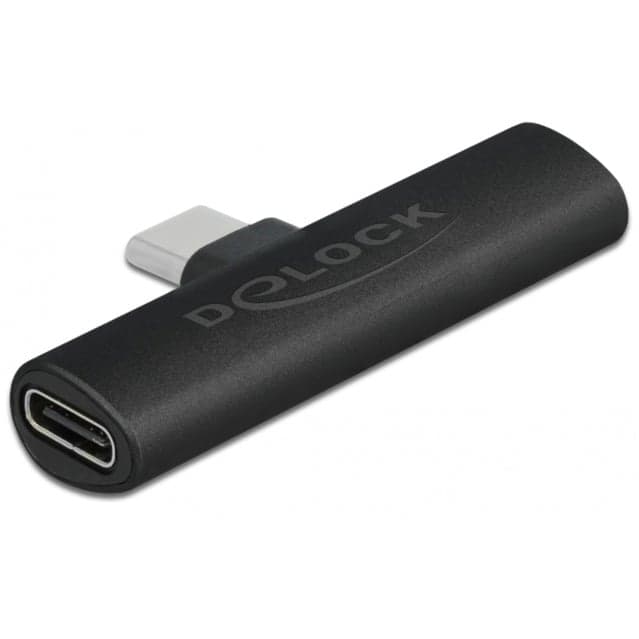 USB 2.0 Adapter, USB-C Stecker 90° > 2x USB-C Buchse