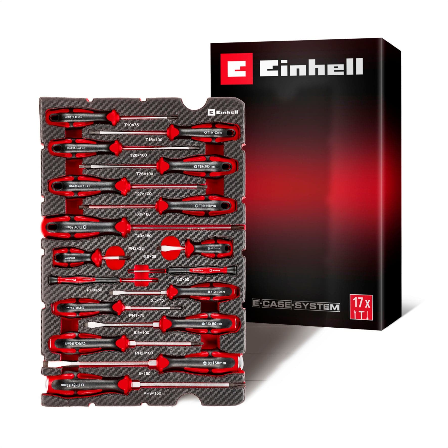 Schraubendreher-Set, in E-Case-Einleger, Werkzeug-Set