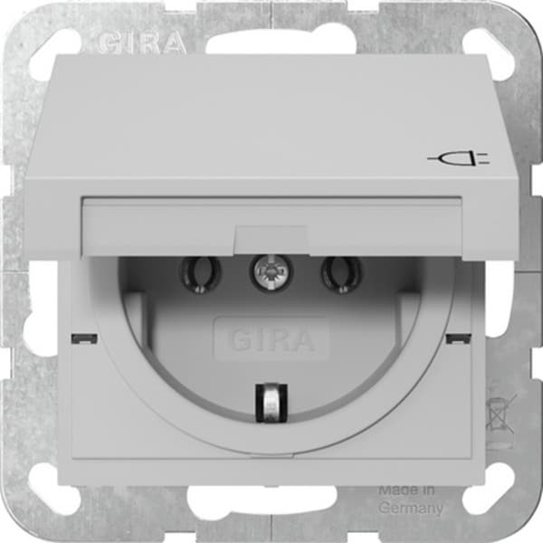 Schutzkontaktsteckdose Typ F 16 Ampere 250 Volt mit Klappdeckel
