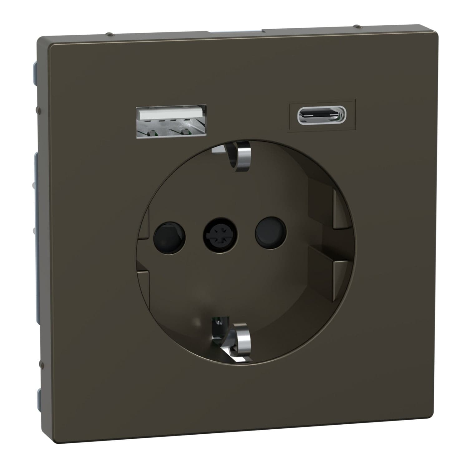 Schutzkontakt Steckdose mit USB Ladegerät, Typ MEG2367-6052, Unterputz, 16 Ampere, 250 Volt