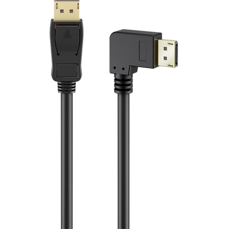 Kabel DisplayPort Stecker 90° > DisplayPort Stecker, 8K / 144Hz
