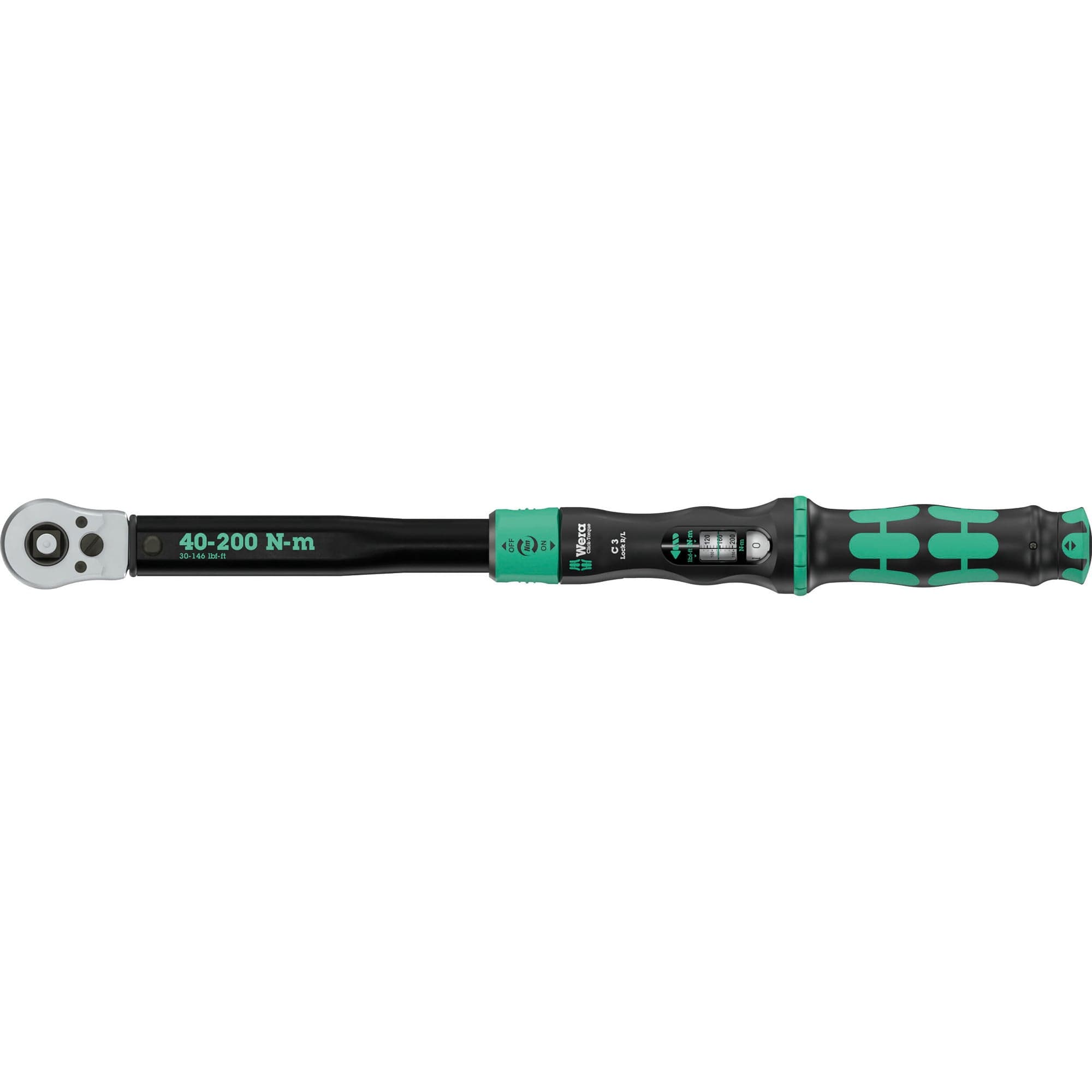 Drehmomentschlüssel mit Durchsteckvierkant Click-Torque Lock C 3 R/L