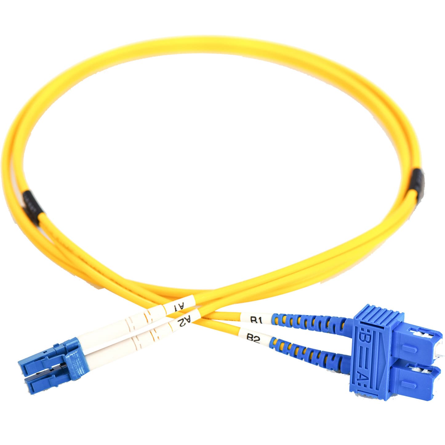 LWL Patchkabel, Duplex, LC > SC Stecker, Singlemode OS2