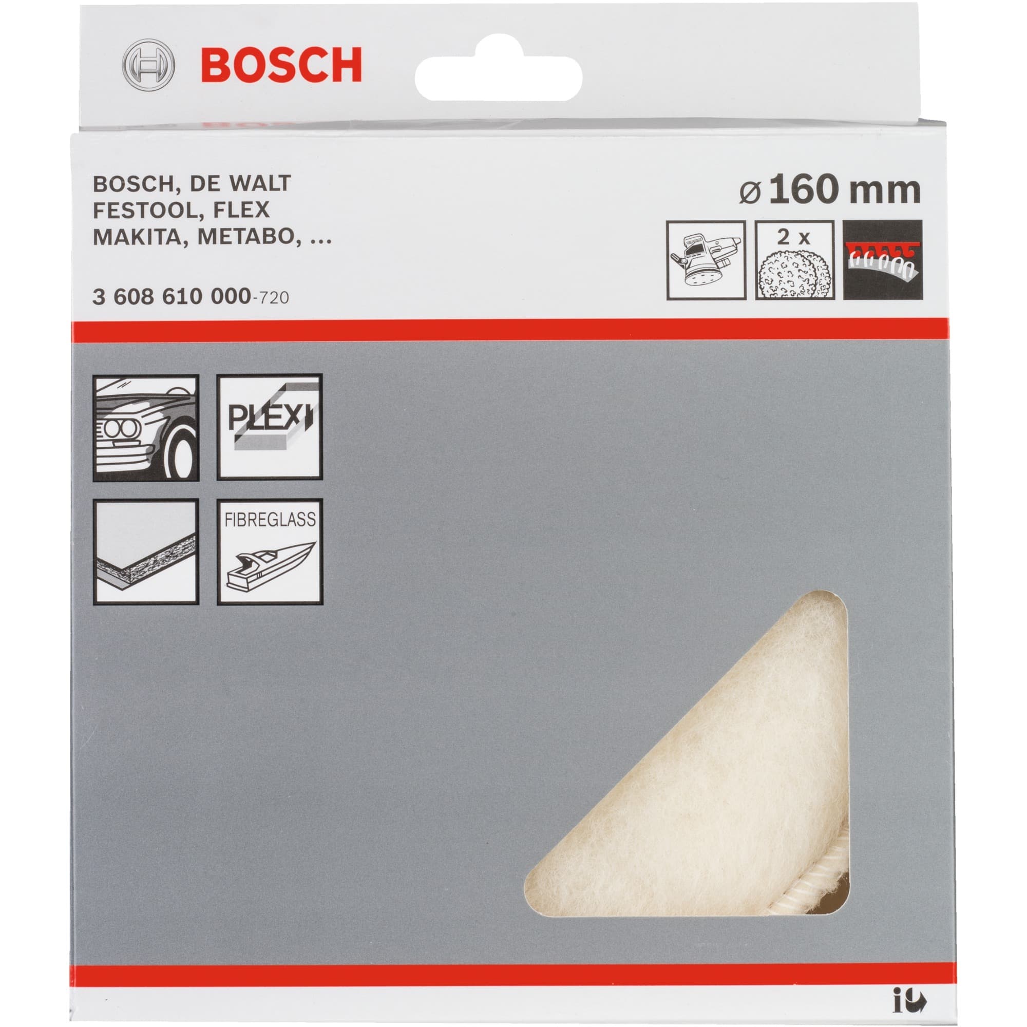 Lammfellscheibe, Ø 160mm, 2 Stück, Schleifscheibe