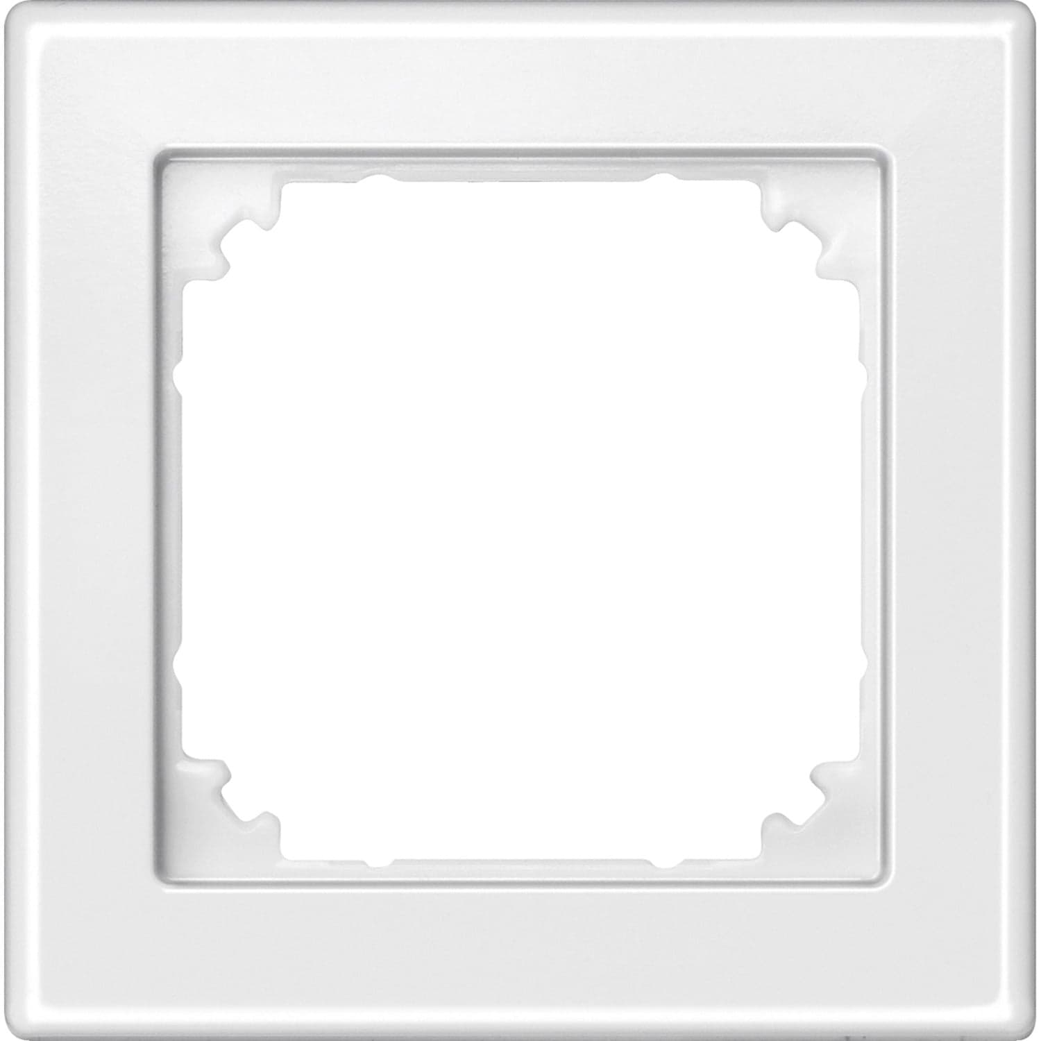 Rahmen einfach polarweiß hochkratzfest Duroplast glänzend IP20 IK02 80,5x80,5x10,1 mm