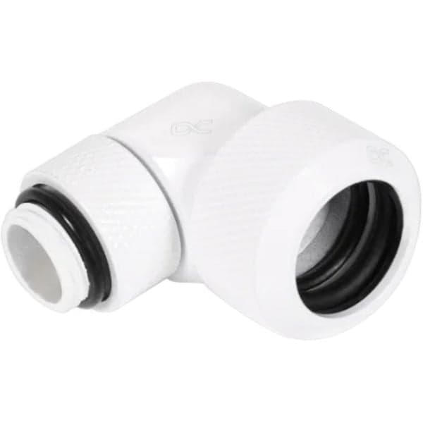 Eiszapfen 16mm HardTube Anschraubtülle 90° drehbar G1/4 - White, Verbindung