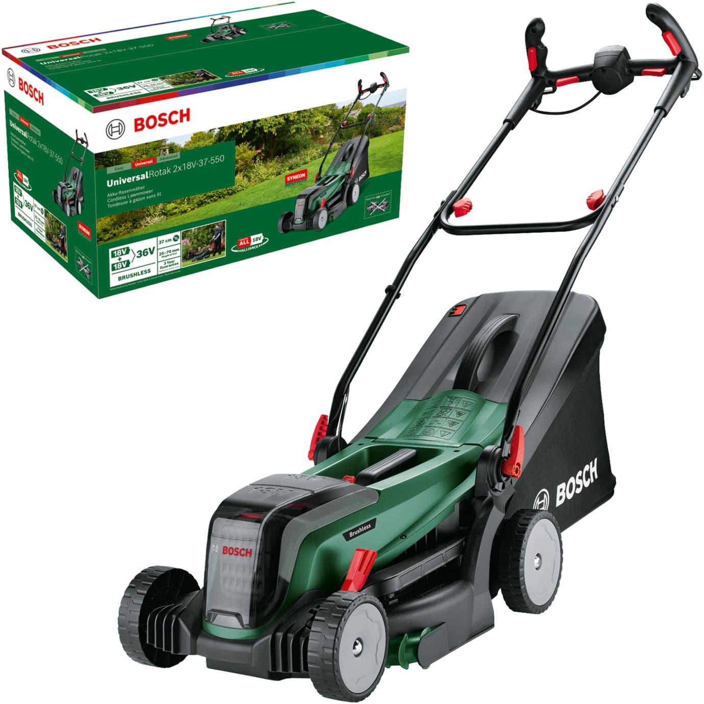 Akku-Rasenmäher UniversalRotak 2x18V-37-550 Solo, 36Volt (2x18V)