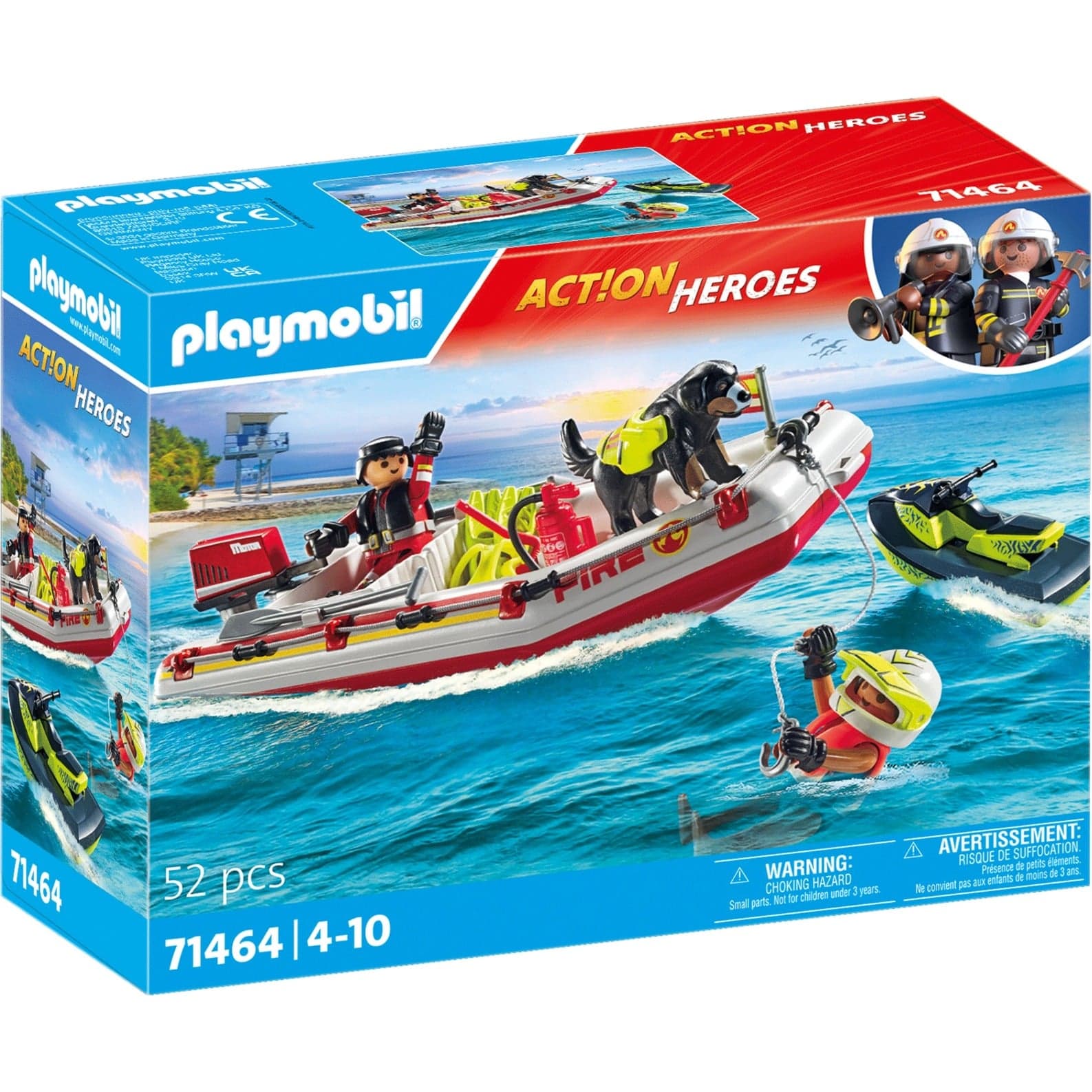 71464 City Action Feuerwehrboot mit Aqua Scooter, Konstruktionsspielzeug
