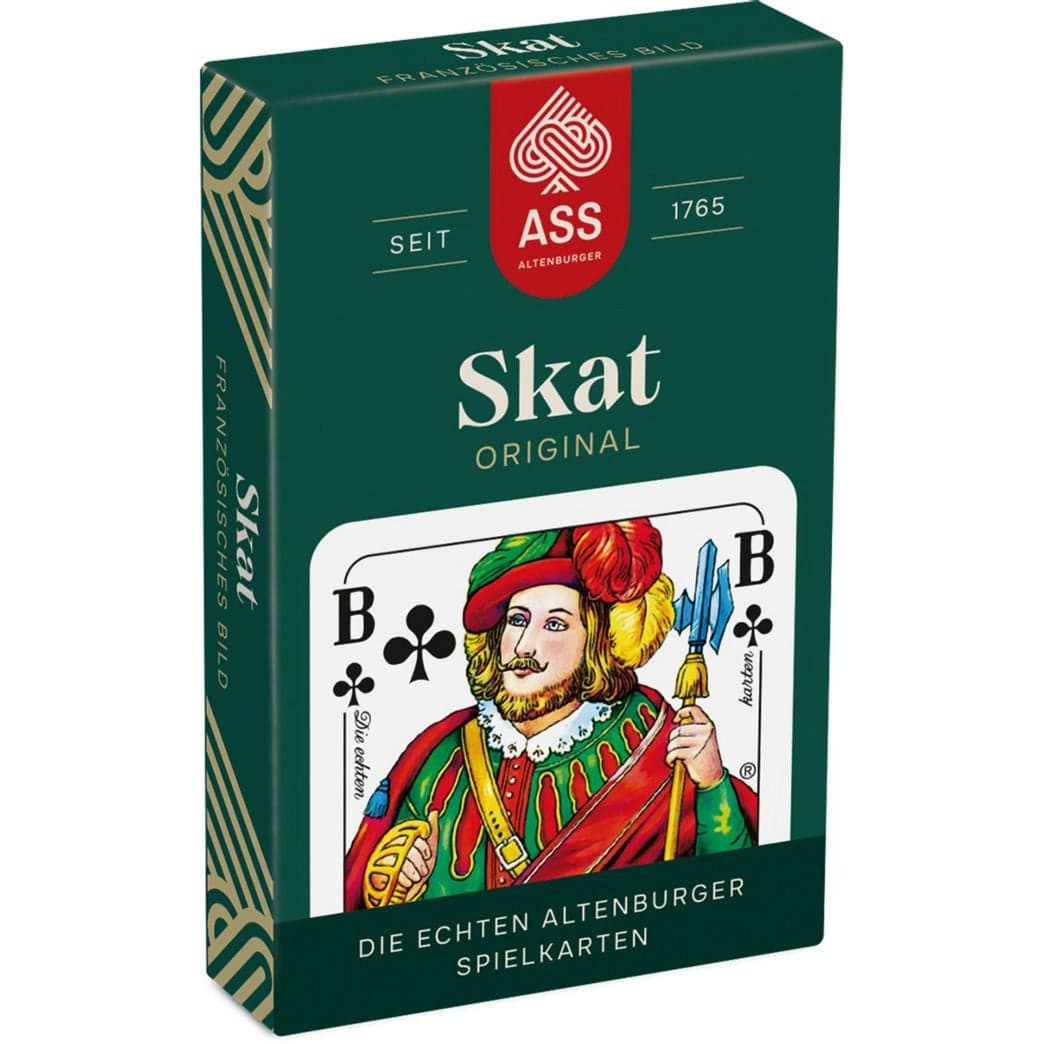 Skat französisches Bild in Faltschachtel, Kartenspiel