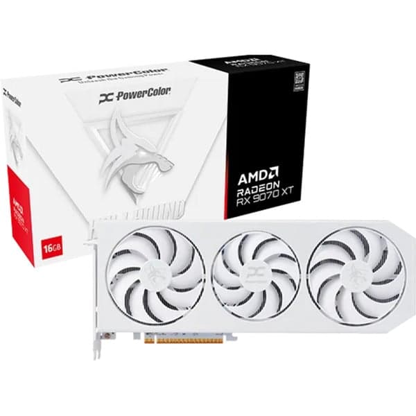 Radeon RX 9070 XT Hellhound Spectral White OC, Grafikkarte