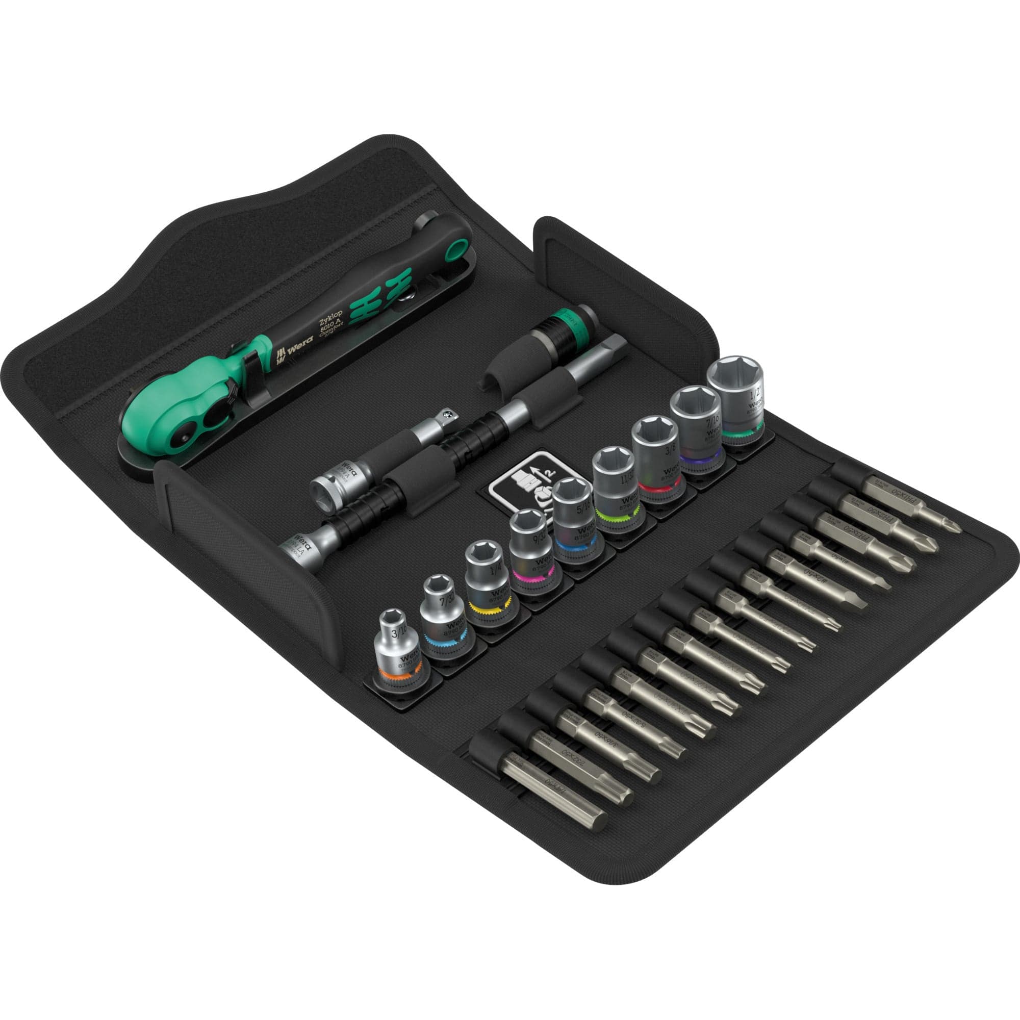 8100 SA 15 Zyklop Comfort Knarrensatz, 1/4", Werkzeug-Set