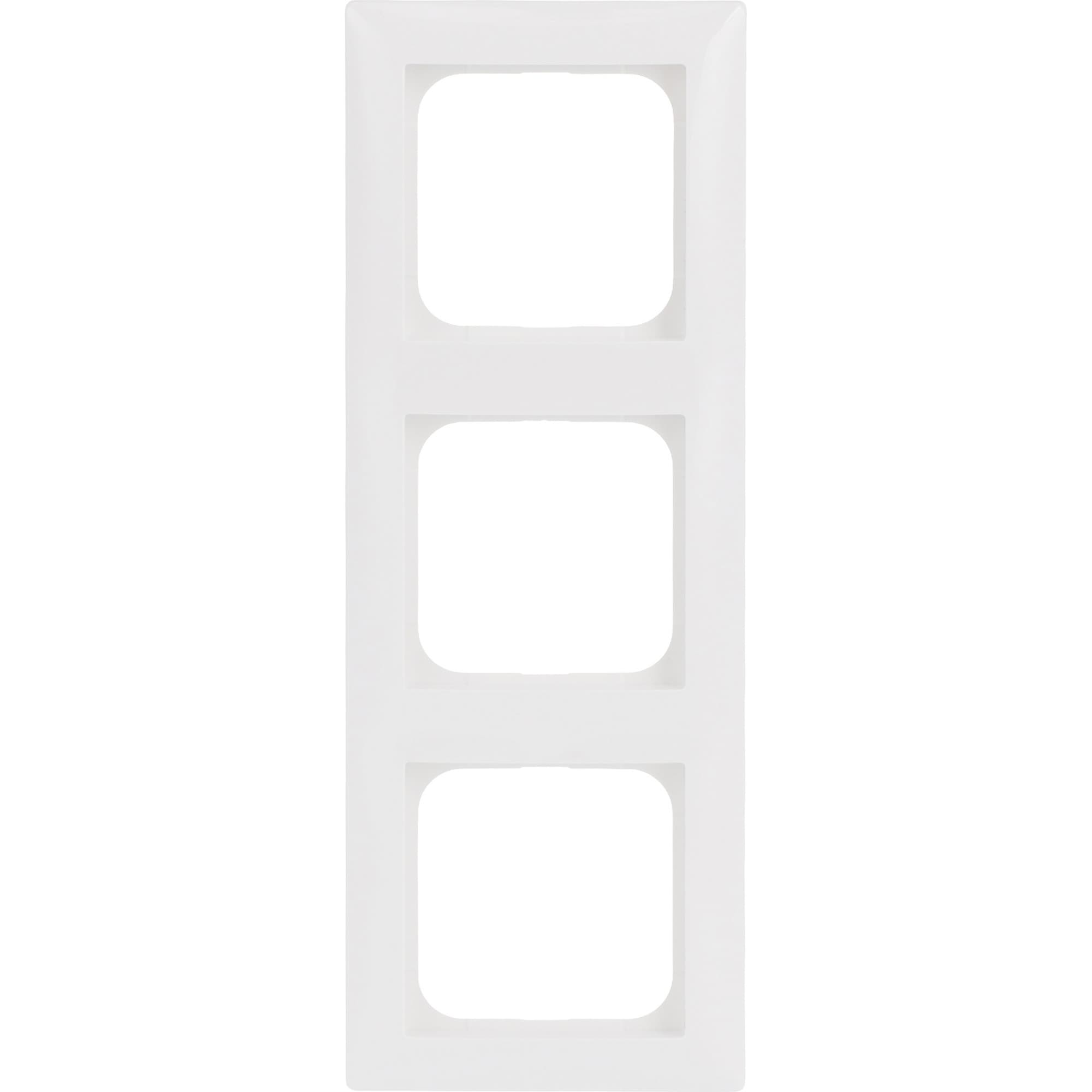 Rahmen dreifach, Kunststoff, glänzend, Unterputzmontage, Schutzart IP20, 81 x 223 x 12 mm