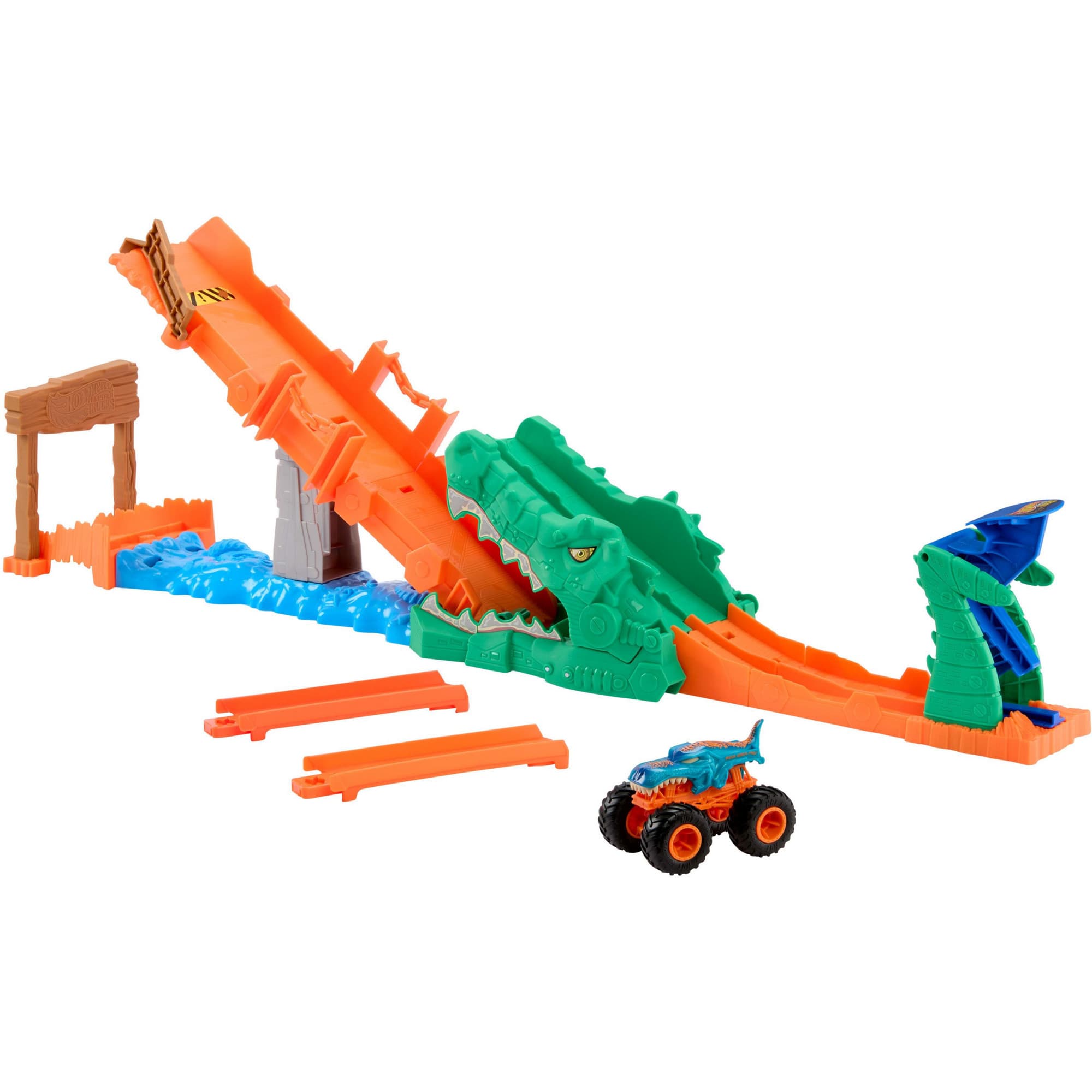 Hot Wheels Monster Trucks Krokodil Crash Challenge, Spiel