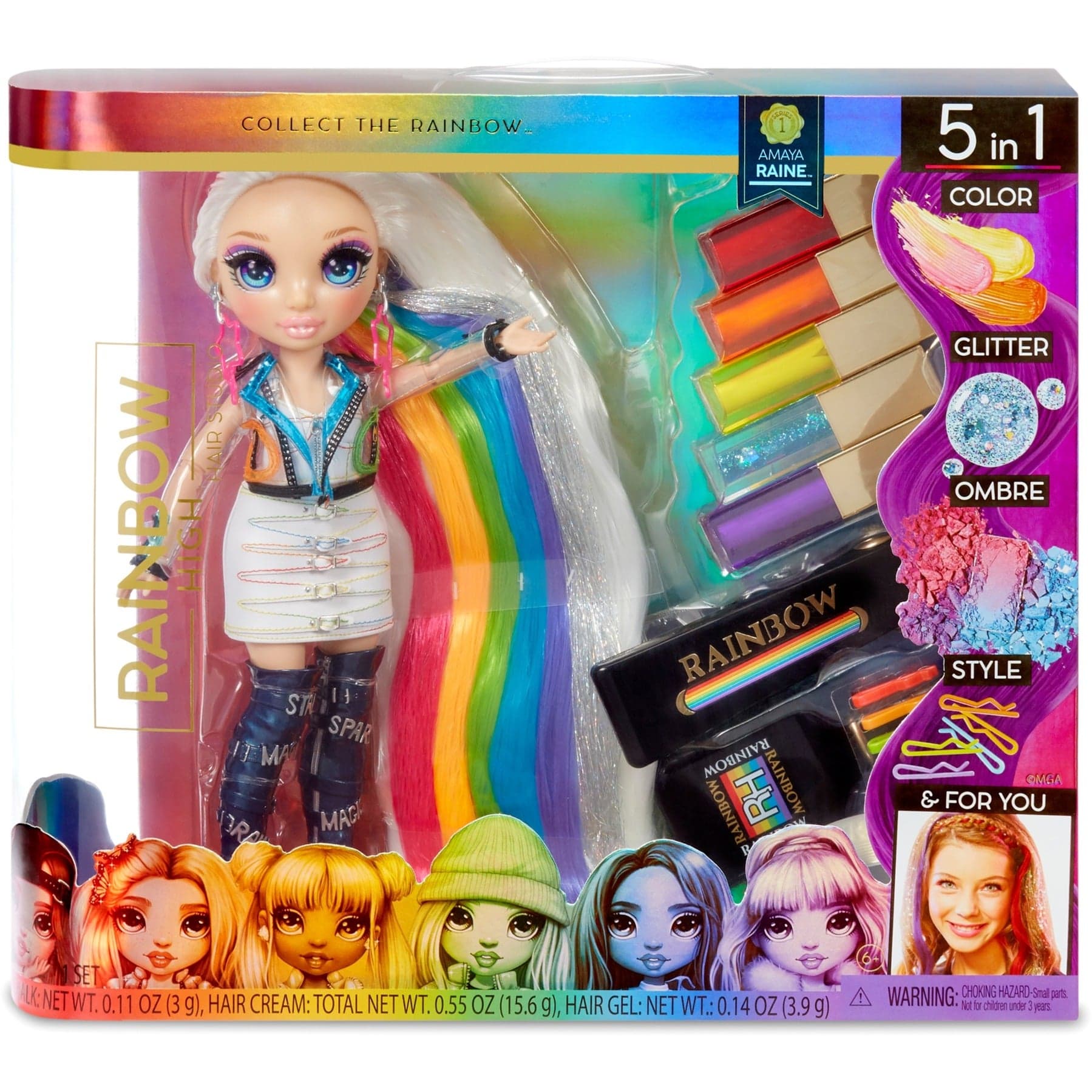 Rainbow Surprise Hair Play Rainbow Doll, Puppe