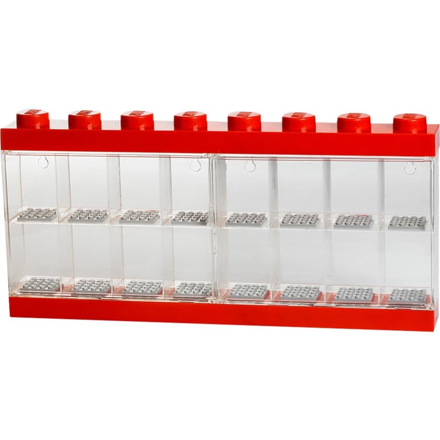 LEGO Minifiguren Display Case 16 rot, Aufbewahrungsbox