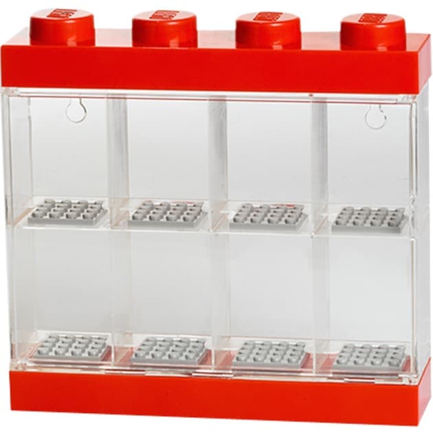 LEGO Minifiguren Display Case 8 rot, Aufbewahrungsbox