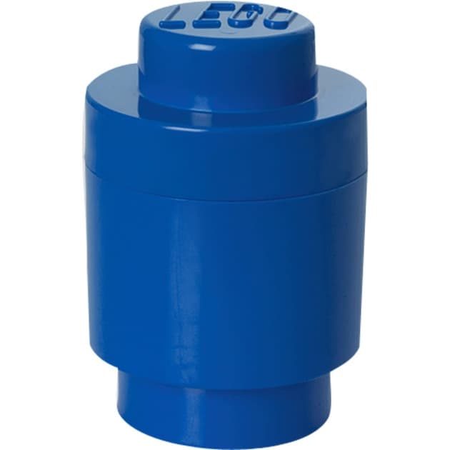 LEGO Storage Brick 1 rund blau, Aufbewahrungsbox