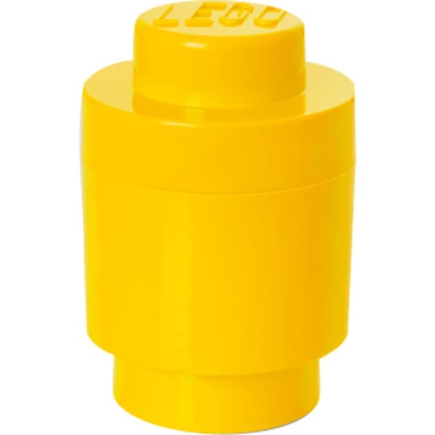 LEGO Storage Brick 1 rund gelb, Aufbewahrungsbox