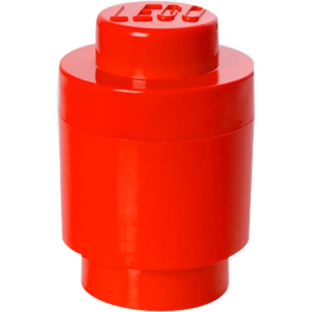 LEGO Storage Brick 1 rund rot, Aufbewahrungsbox