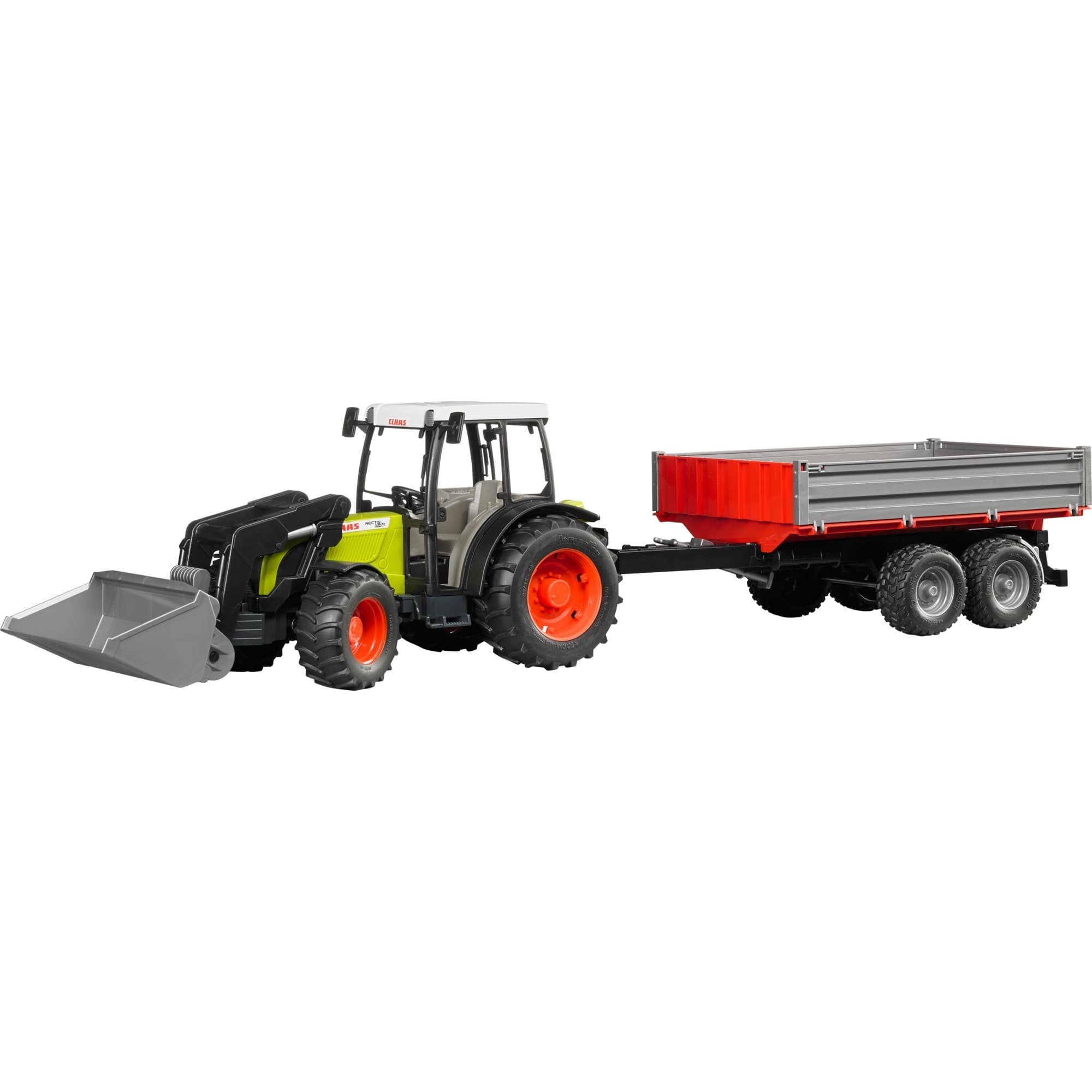 Claas Nectis 267 F mit Frontlader und Bordwandanhänger, Modellfahrzeug