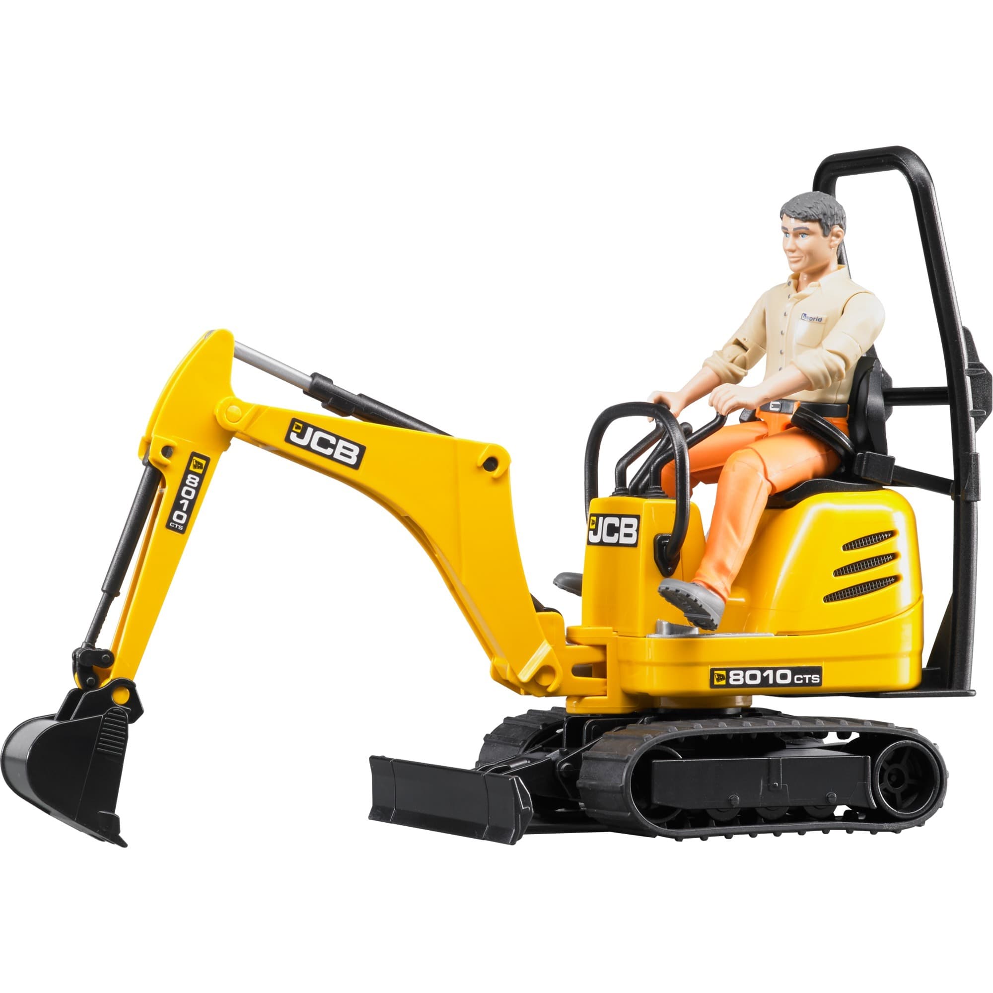 JCB Mikrobagger 8010 CTS und Bauarbeiter, Modellfahrzeug