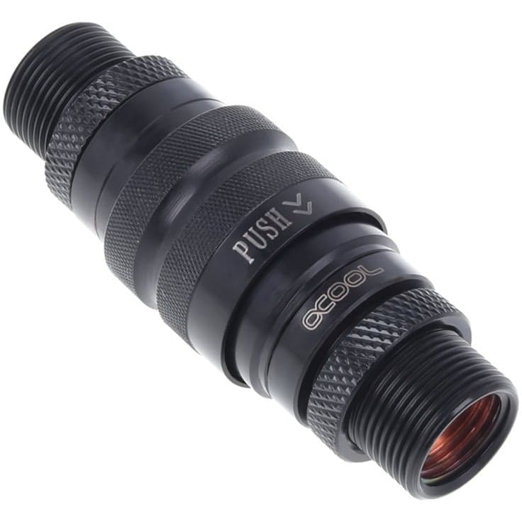 Eiszapfen Schnellverschlusskupplungsset mit Doppel Schottverschraubung G1/4 IG - Deep Black, Verbindung