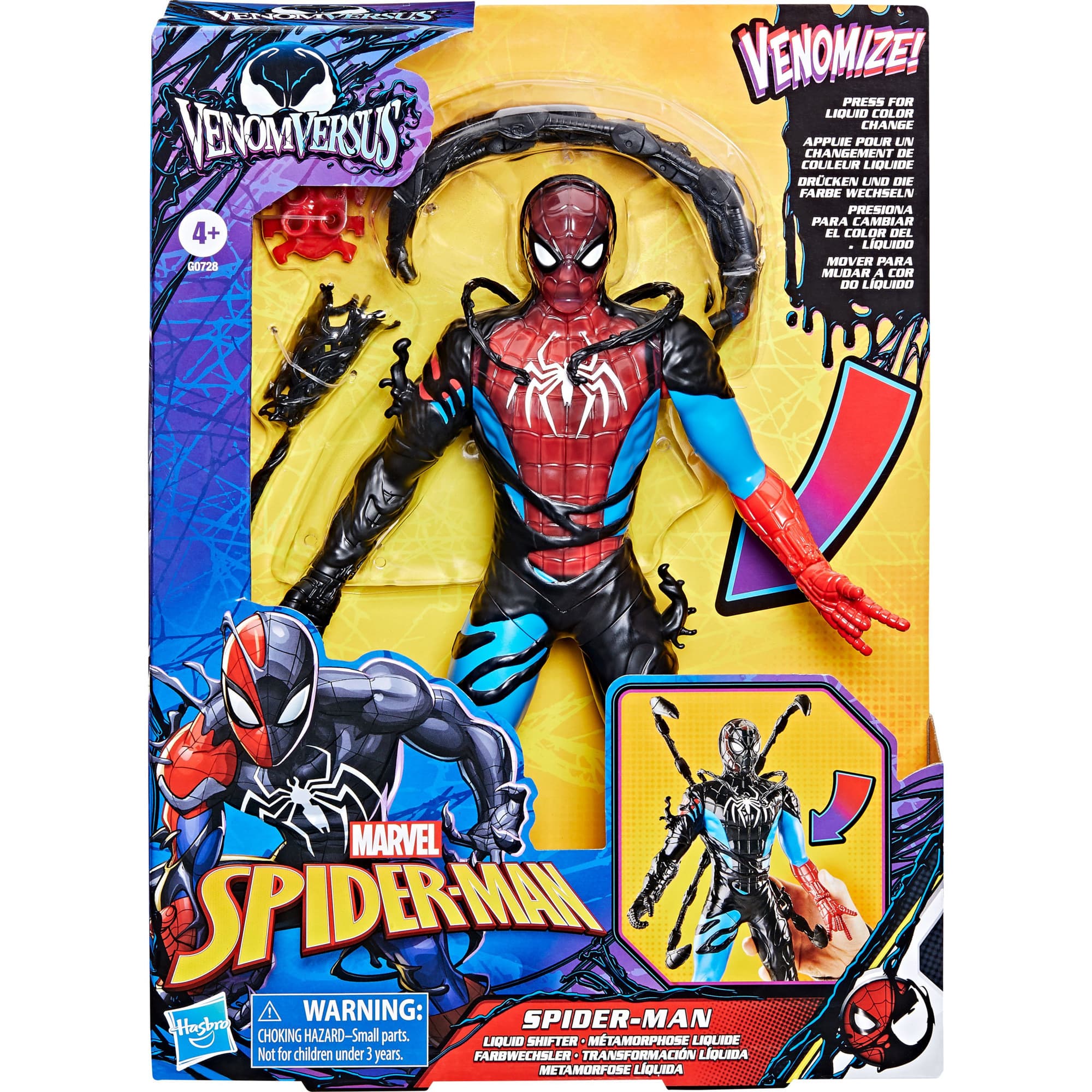 Spielzeug Venomversus Spider-Man Farbwechsler, Spielfigur