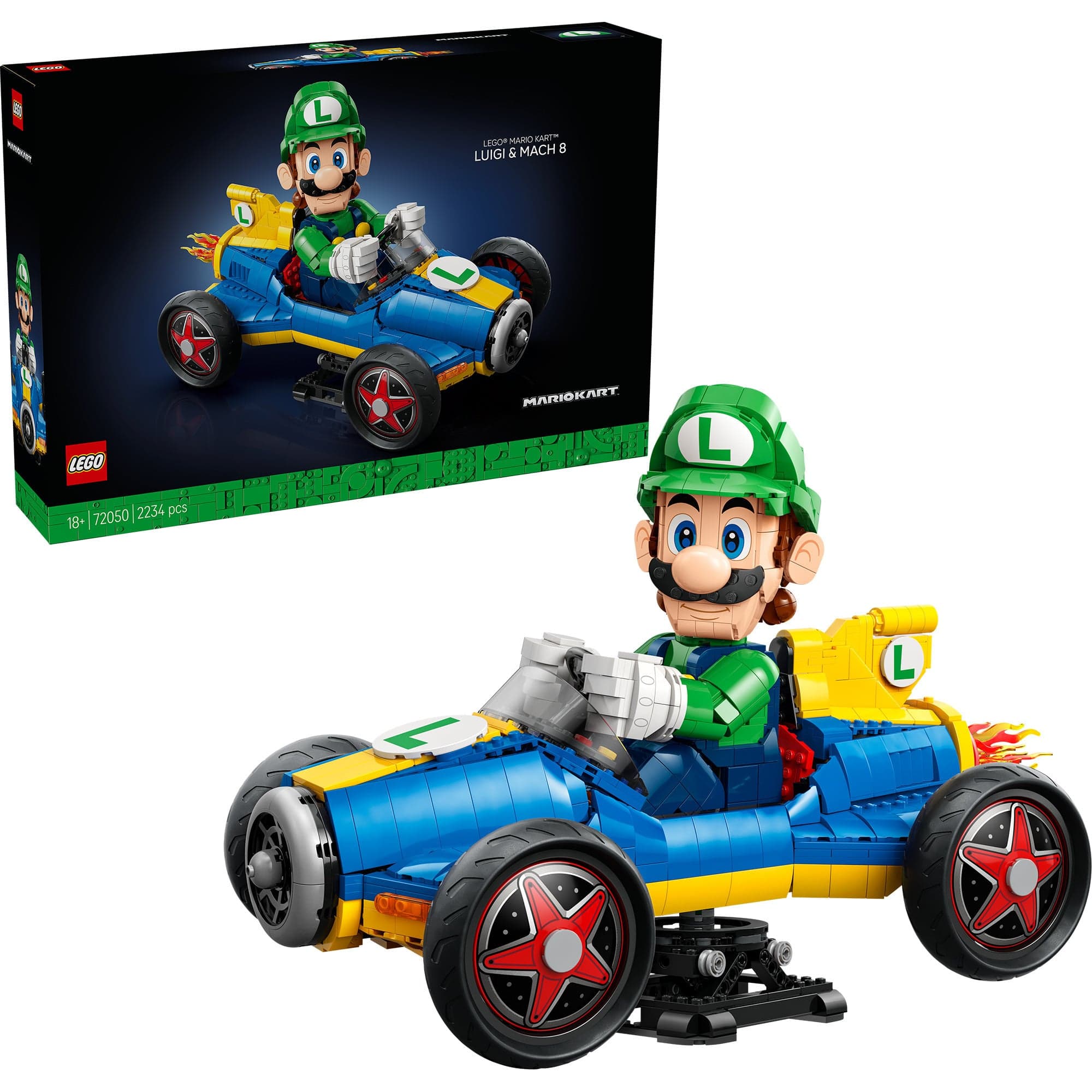 72050 Super Mario Mario Kart: Luigi & Turboflitzer, Konstruktionsspielzeug