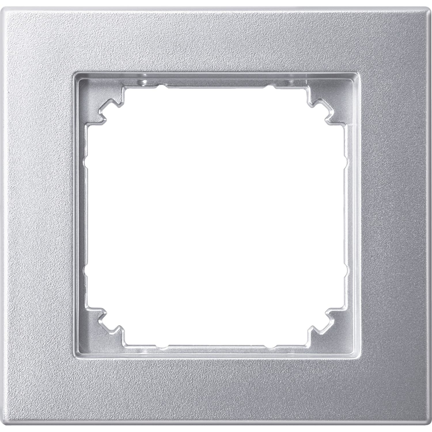 Rahmen einfach Aluminium, Typ 486160, Thermoplast, matt, Schutzart IP20, Schlagfestigkeit IK02