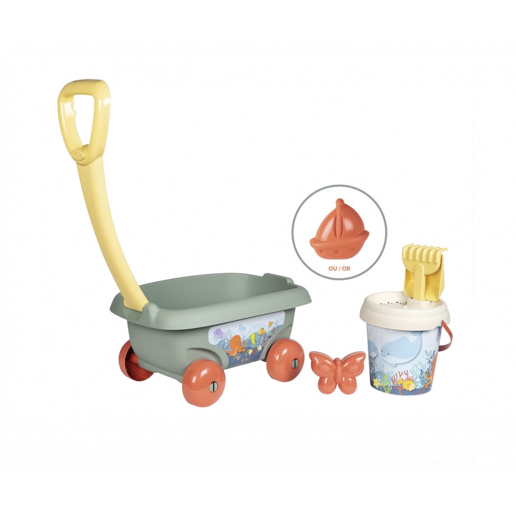 Life Handwagen mit Eimergarnitur, Gartenspielgerät