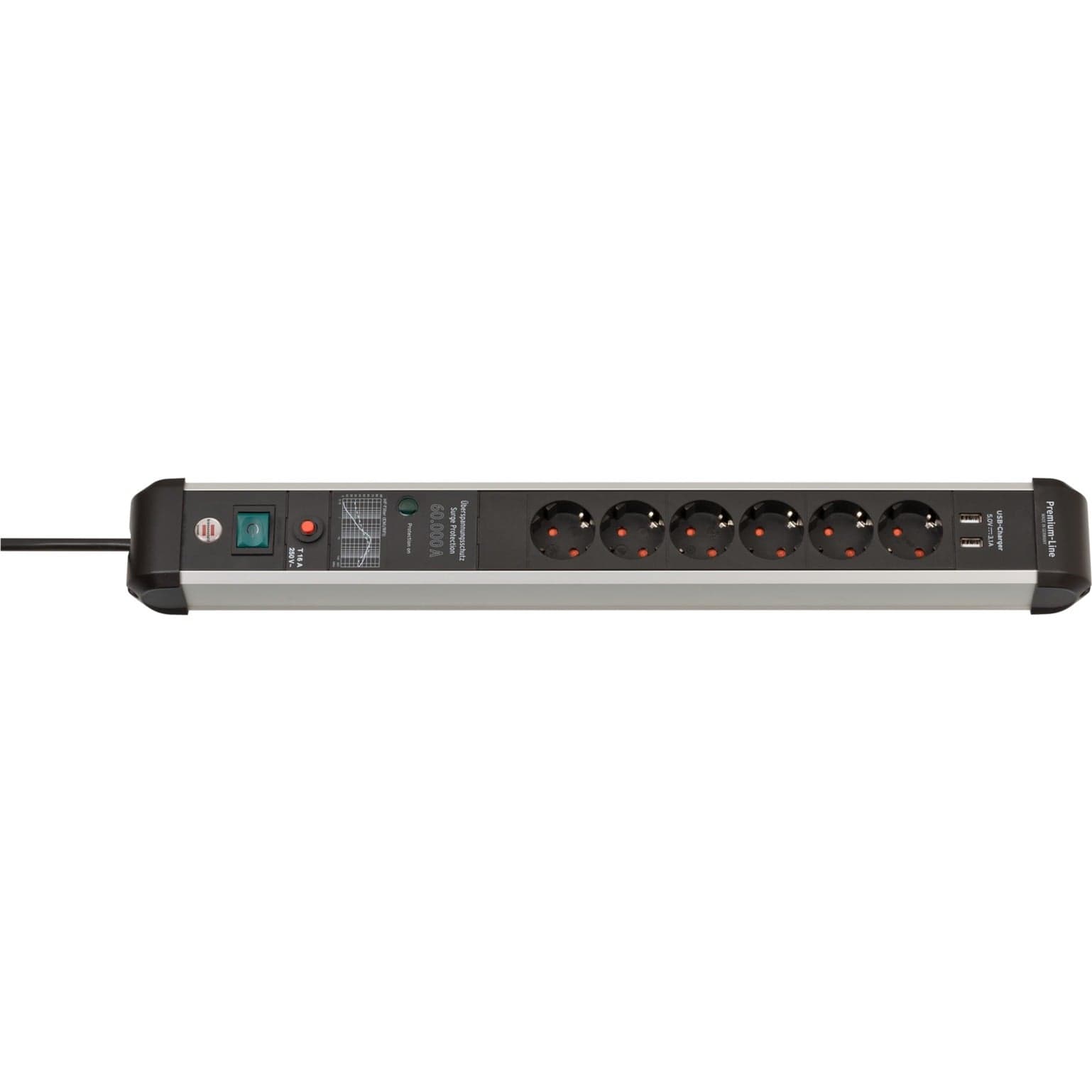 Premium-Protect-Line Steckdosenleiste 6-fach