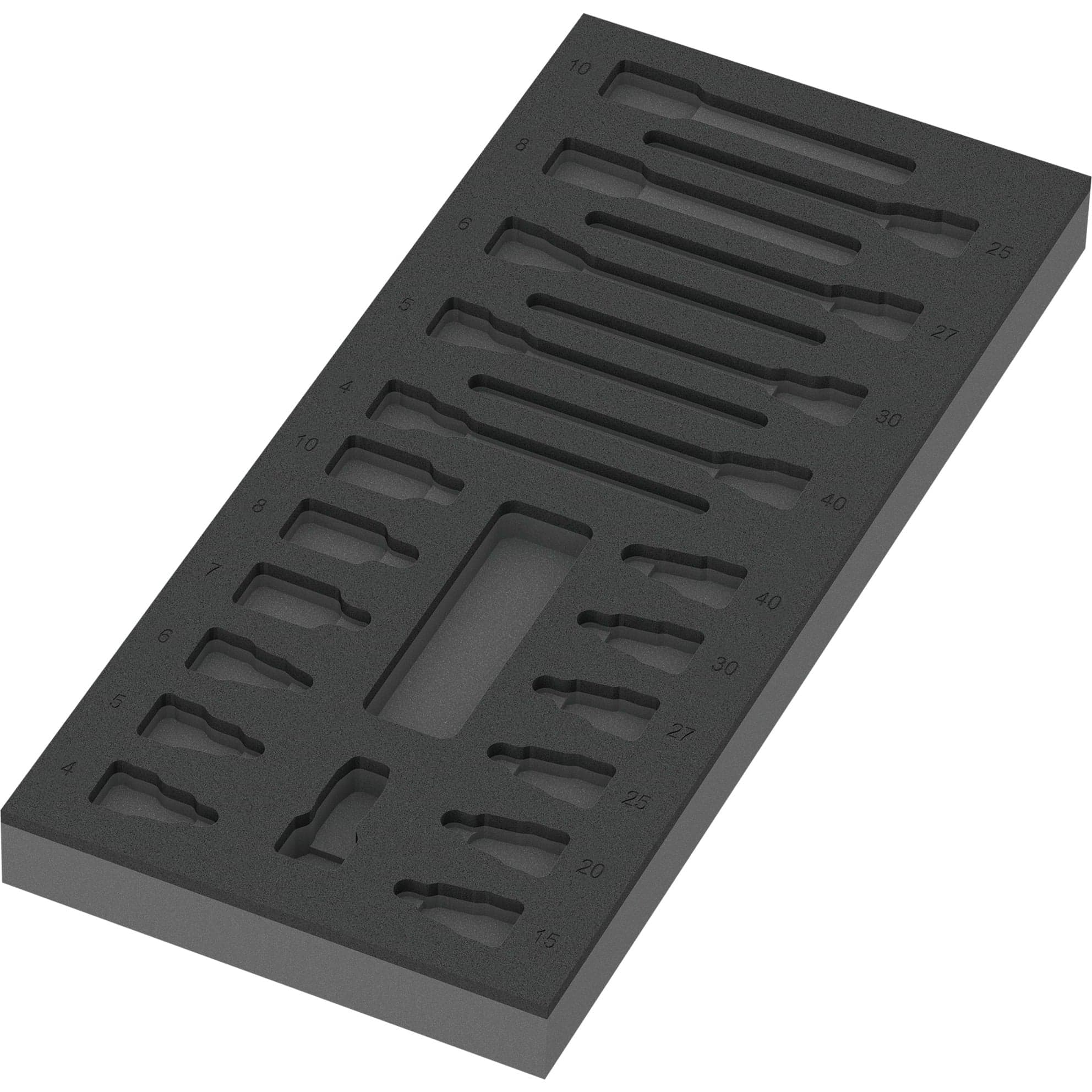 9823 Schaumstoffeinlage für Zyklop B 3/8" Bitnuss Set 1, leer