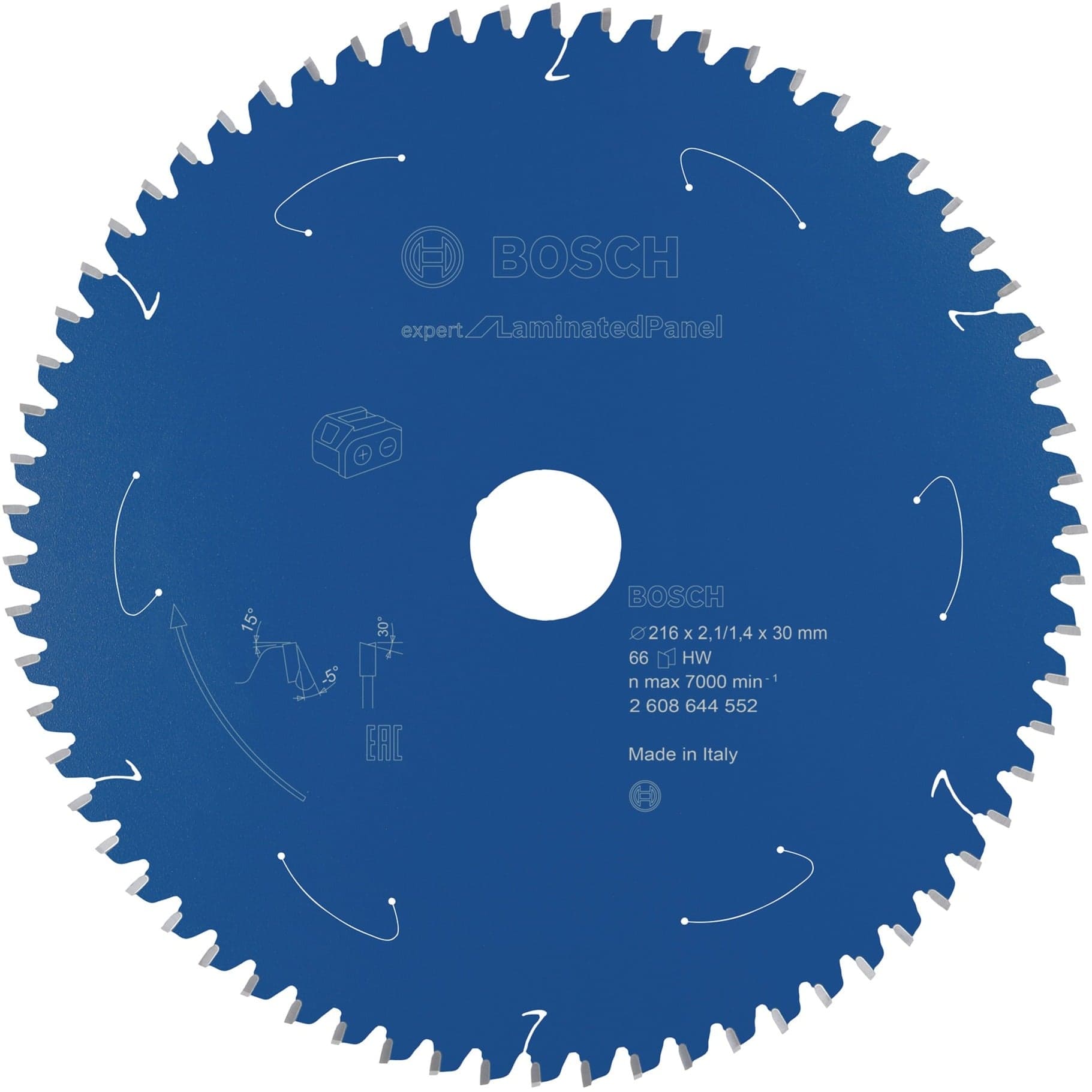 Kreissägeblatt Expert for Laminated Panel, Ø 216mm, 66Z