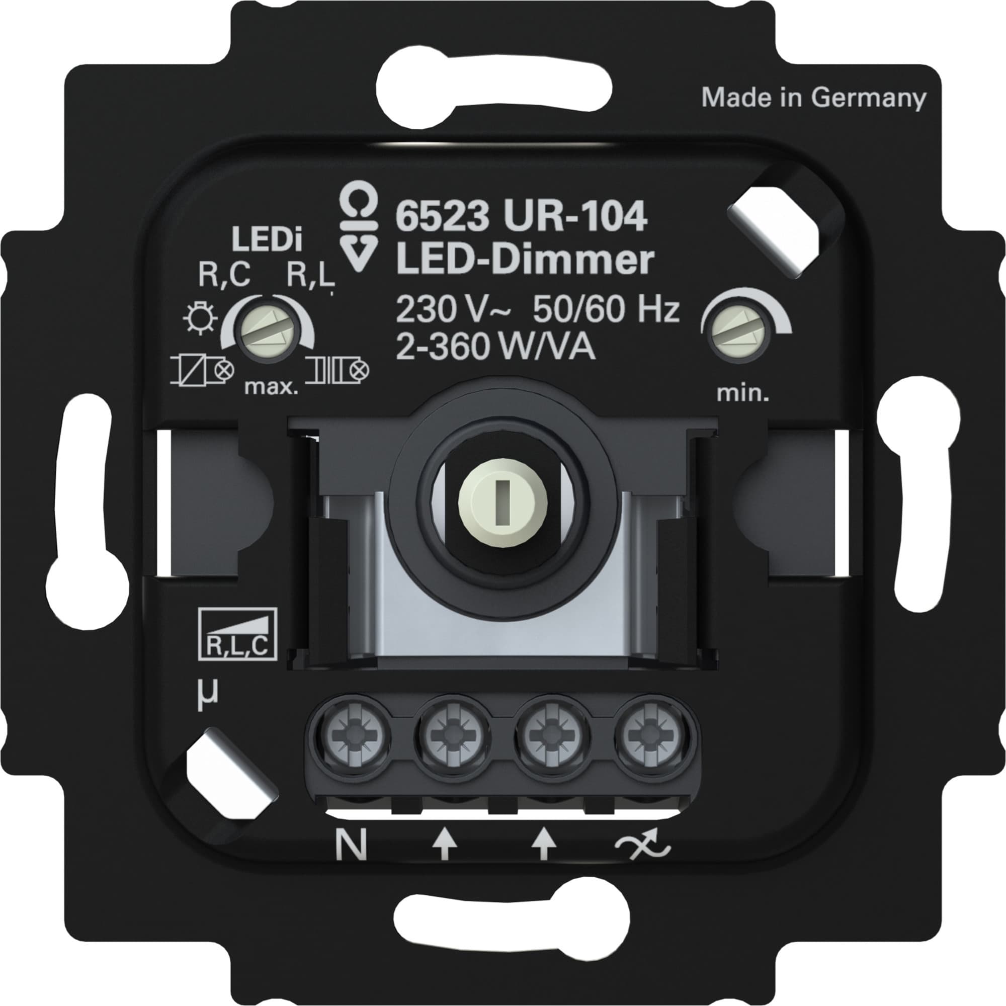 LED-Dimmer 2- und 3-Draht mit Neutralleiter-Klemme, Typ 6523 UR-104